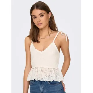 Only Kristin ärmellose Bluse - Cloud Dancer - XS