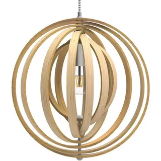 Tomons Deckenleuchte LP1004 Holz im Mobilé-Stil, Hängeleuchte mit außergewöhnlichem Design im nordischen Stil, Rahmenelemente beweglich, Lampe u.a. geeignet für Restaurants, Bars und Ihr Zuhause - 40 cm, warmweiß