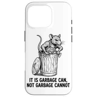 Hülle für iPhone 16 Pro Lustiger Retro-Abfalleimer für Ratten, kein Müll, kein Straßenüberlebender