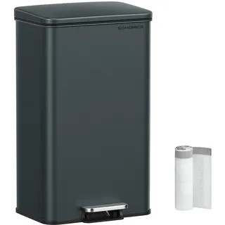 Songmics Mülleimer 40 l Anthrazitgrau