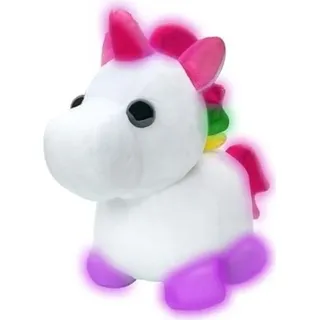 adopt me! AME0011-30 cm Leucht Plüsch - Einhorn, offizielles Plüsch mit exklusivem Spielcode