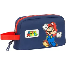 Bild von Thermischer Frühstücksträger Super Mario World Marineblau, 21,5 x 12 x 6,5 cm,