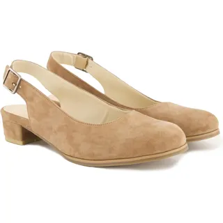 Ulla Popken Damen große Größen Übergrößen Plus Size Lederpumps, Veloursleder, Zierspange, Weite H steingrau 40 838747310-40