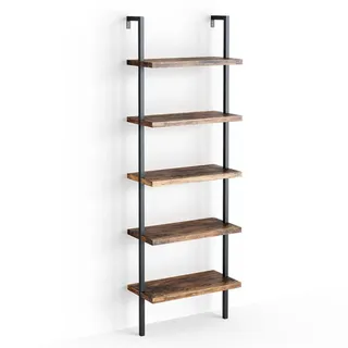 Vicco Bücherregal Ava Antikholz 60 x 183 cm , Alteiche , Holzwerkstoff , 5 Fächer , Rechteckig , 60x183x30 cm , Wohnzimmer, Regale, Bücherregale