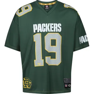 Recovered - NFL - Green Bay Packers Est 19 Mesh Oversized Top Green L - Grün