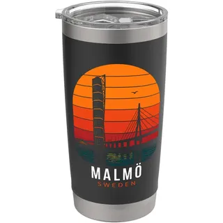Malmo Sweden Retro Schwedisch Skandinavisch Vintage Göteborg Doppelwandiger Edelstahl-Thermobecher