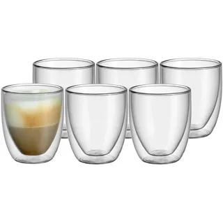 WMF doppelwandige Cappuccino Gläser Kaffeeglas 0,25 l 6-tlg.