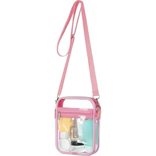 Aucuu Transparente Umhängetasche mit Verstellbarem Riemen, Wasserdicht, für Konzerte, Sport, Reisen