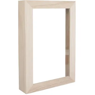 Rayher Holz-Rahmen mit Acrylglas, 30 x 21 x 5 cm, 3D Bilderrahmen tief zum Befüllen, Objektrahmen mit Glas, Holz, FSC zertifiziert, 62788000
