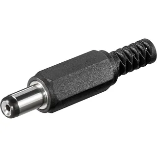 goobay DC-Stecker mit Knickschutz, Elektronikkabel + Stecker, Schwarz