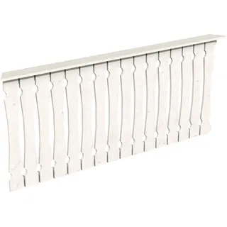 SKANHOLZ Brüstung Balkonschalung 210 x 96 cm Holz Weiß