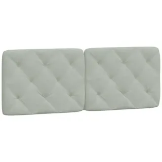 vidaXL Kopfteil-Kissen Hellgrau 140 cm Samt