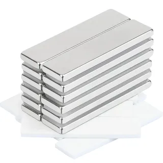 MIN CI 12 Stück Neodym Magnete Extra Stark 40x10x3mm Magnete zum Kleben Lang Magnet Selbstklebend Flach Magnet Stark Groß Klebemagnete