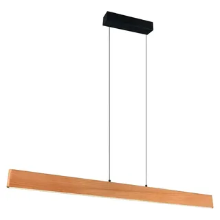 Trio Lighting Led Pendelleuchte Hängelampe Edgewood Holz Dimmbar L150cm - Braun