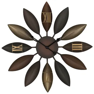 Beliani Wanduhr Braun