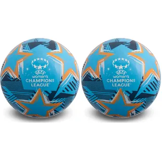 UEFA Offiziell Lizenziertes Frauen Champions League Spielball – 9 Zoll, PVC, Flyaway, Merchandise, Aufblasbar auf 9 Zoll, Sammlerstück für Kinder und Erwachsene, Tolle Fußball-Geschenkidee, Blau