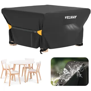 Velway Gartenmöbel Abdeckung 125 x 125 x 74 cm Schwarz