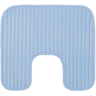 Gözze - Rutschfester Weicher Toilettenteppich in U-Form, 100% Polyester, 50 x 45 cm - Hellblau
