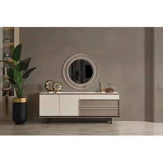 Designer Esszimmer Möbel Holz Sideboard Luxus Spiegel Kommode Anrichte