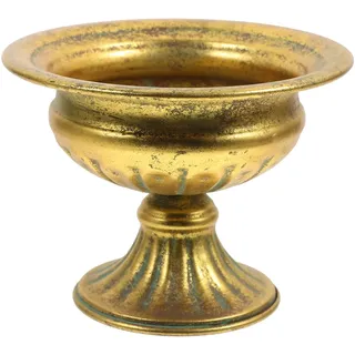 Abaodam Metall Blumentopf Vintage Runder Eisenblumentopf Mit Fuß Für Balkon Wohnzimmer Garten Dekorativer Pflanztopf Für Kleine Mittelgroße Pflanzen Indoor Outdoor