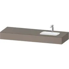 Duravit Qatego Einbauwaschtisch mit Konsole, 1600x550x170mm, Becken rechts, QA46940, Farbe: Basalt Matt