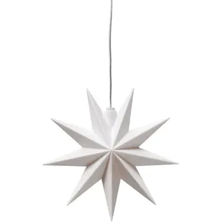 LED-Leuchtstern mit Batteriefach Stern DecoTrend weiß, 11.5x11.5x4 cm