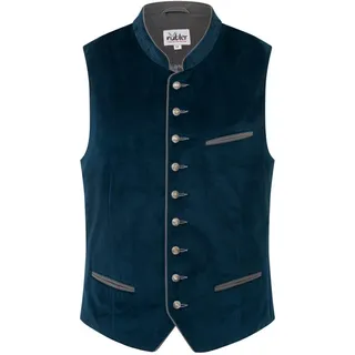 Trachtenweste NÜBLER "Trachtengilet Kurt", Herren, Gr. 52, blau, Obermaterial: 100% Polyester PES. 100% Polyester PES., Westen Trachtenweste