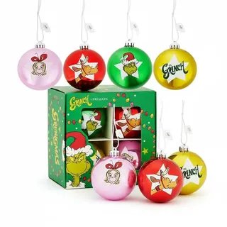 Die Grinch-Weihnachtskugeln Christbaumschmuck, 4er-Pack