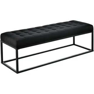 pro.tec Polsterbank Salta Schwarz 120 x 38 x 40 cm