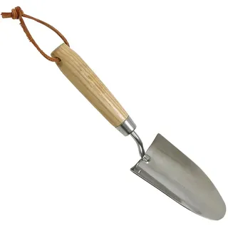 Dehner Blumenkelle, Länge 33.5 cm, mit FSC® - zertifiziertem Holzgriff, Edelstahl