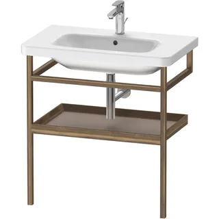 Duravit Möbel-Accessoires Handtuchhalter mit Ablage DuraStyle 9882, 740x440mm, DS988204377, Farbe: Basalt Matt / Nussbaum Massiv
