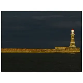 ArtPlaza Leuchtturm Art Studio-Lighthouse, Dekorative Paneele, Holz, Mehrfarbig, 80 x 1.8 x 60 cm