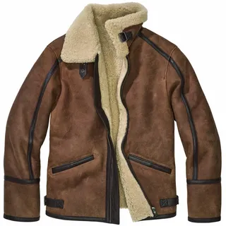 Lammfelljacke Aviator Braun 54