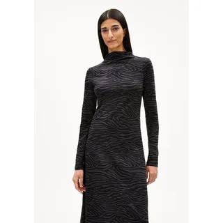 DAILIMAA ZEBRARAA KLEID | Bio-Baumwoll-Mix - schwarz (L)