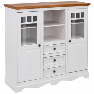 OTTO home Vitrine Melissa 132 x 0 x 0 cm Gelb/Weiß