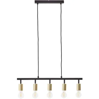 Brilliant Tiffany 1-flg. 90 cm schwarz matt, Metall/Bambus