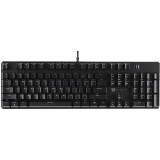 Qisan Mechanische Gaming-Tastatur, kabelgebundene Tastatur Led Hintergrundbeleuchtung Schwarz 104Tasten Amerikanisches Layout Gaming-Tastatur mit Abnehmbarer,Schwarz Schalter