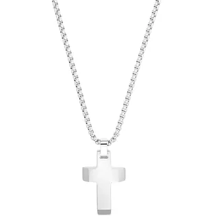 s.Oliver Halskette Kreuz Edelstahl Silber