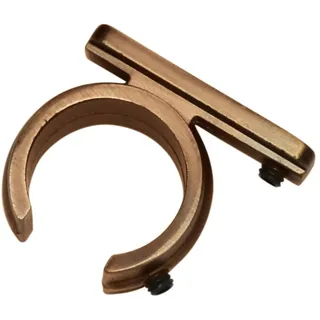 Gardinia Ring-Adapter für Universal-Träger für Gardinenstangen mit Ø 25 mm, 2 Stück, Serie Windsor, Metall, Bronze