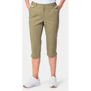 GOLDNER Caprihose »Sportive Capri-Hose aus trageangenehmen Satin«, grün