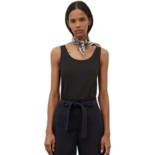 Tanktop MARC O'POLO, Damen, Gr. XXL, schwarz, Single Jersey, Obermaterial: 96% Baumwolle, 4% Elasthan, unifarben, Basic, figurbetont hüftbedeckend, Rundhals, Tops Tanktop, aus beständiger Baumwolle
