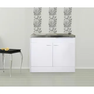 Respekta Levin Miniküche Cerankochfeld links weiß