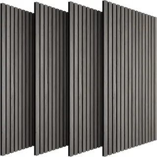 Tectake Akustikpaneel Sonic Wall Eiche hellgrau 4 St. 60 x 120 x 2,1 cm