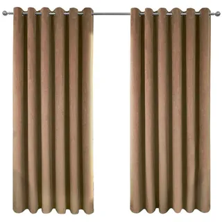 Homescapes Verdunkelungsvorhänge Samt mit Thermo-Funktion, 117/137 cm