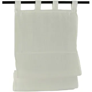 Kutti Raffrollo mit Schlaufen Metis Leinen" Creme Breite 120 * Höhe 140 cm