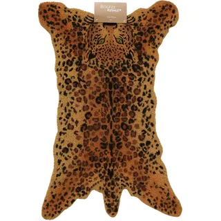 BOLTZE Fußmatte Roar (Farbe Braun, aus PVC und Kokos, LxBxH: 100 x 65 x 1,5 cm, Leopard Form, rutschfest, Fußabtreter, Wohnaccessoire) 2061315