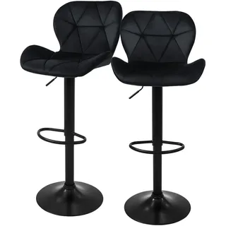 ML-Design Barhocker 2er Set 41 x 110 x 47 cm Schwarz