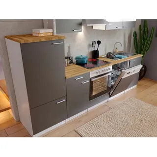 Respekta Küchenzeile Malia 280 cm Grau