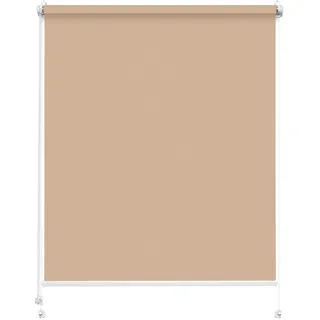Rettika Sichtschutz Rollo ohne Bohren - Blassebeige, Breite: 30cm, Höhe 120 - Rollos für Fenster ohne Bohren, Fenster rollos für innen, Jalousien zum Klemmen, Klemmrollo
