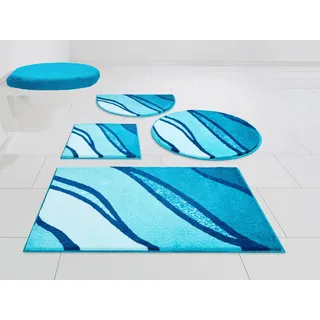 Badematte GRUND "Belize, Badvorleger, Badezimmer Teppich, sehr weich" Gr. 6, blau (türkis), H:20mm, Polyacryl, Badematten, Badematte, weiche Haptik, auch als 3 teiliges Set erhältlich, Made in Europe